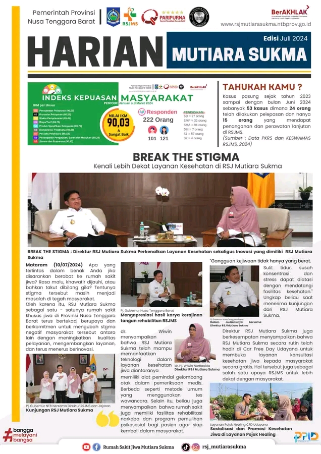 BREAK THE STIGMA : KENALI LEBIH DEKAT LAYANAN KESEHATAN DI RSJ MUTIARA SUKMA